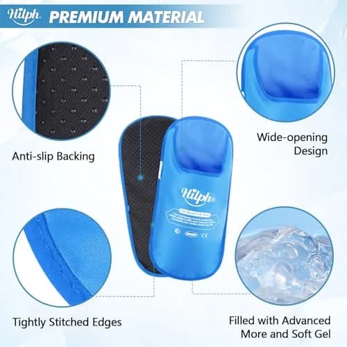Hilph Foot Ice Pack Slippers, 1 Pair, 30.5cm (12.2") | Plantar Fasciitis & Swollen Feet Pain Relief thumbnail 3