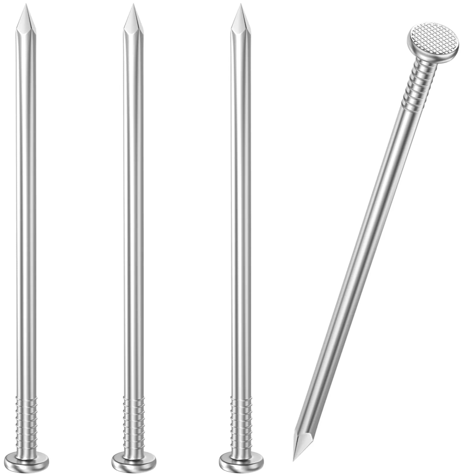 VGBUY Stainless Steel Hardware Nails 2-1/2 Inch (63.5mm) Flat Head | 120PCS for Picture Hanging
