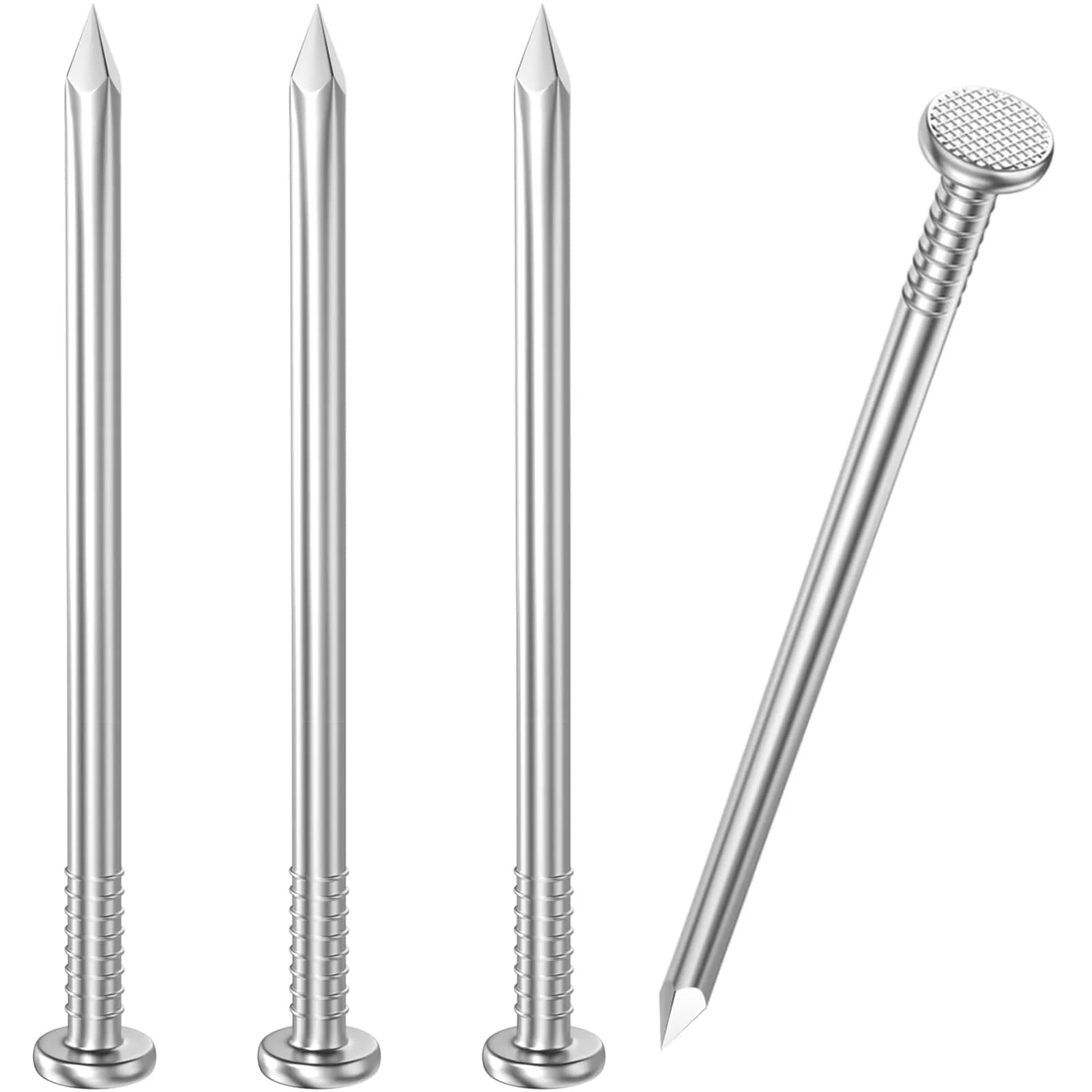 VGBUY 360PCS Stainless Steel Finishing Nails 1-1/2 Inch (3.81 cm) | Flat Head Picture Hanging Nails for Wood & Walls - main product image