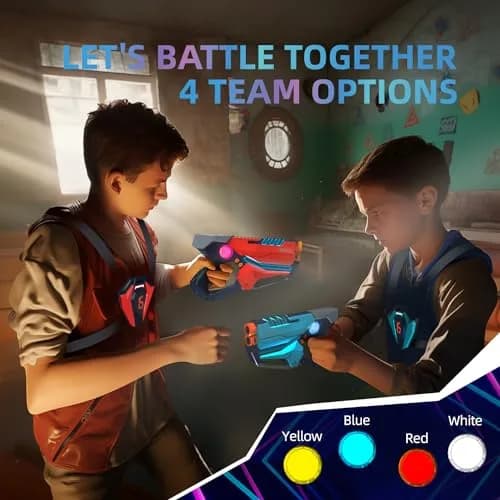 TG BLOCKS Laser Tag Set of 2 with LED Vests | Futuristic Sci-Fi Design & Advanced Gameplay Options thumbnail 4