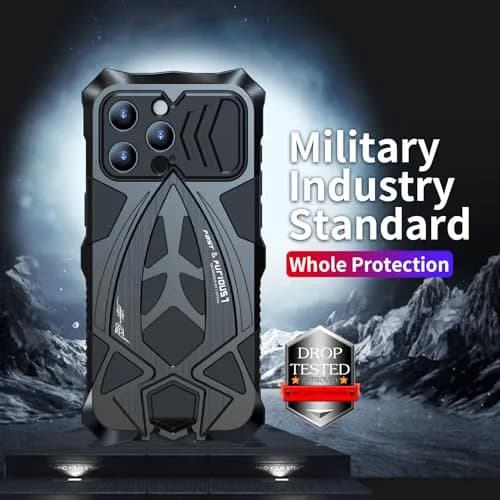 Lunivop Heavy Duty Metal Case for iPhone 15 Pro Max 6.7'' | Military Grade Armor thumbnail 2