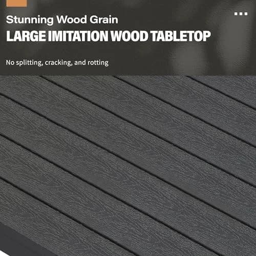 Solaste Aluminum Outdoor Coffee Table 43in x 24in x 16in | All-Weather Metal Patio Furniture thumbnail 5