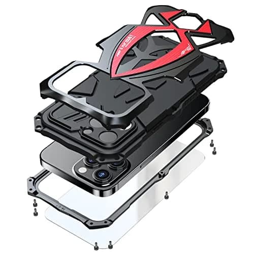 Lunivop Heavy Duty Metal Case for iPhone 15 Pro Max 6.7'' | Military Grade Armor & Drop Protection thumbnail 1