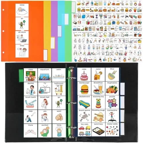 Resurhang 162 Cartoon Communication Book Autism Speech Binder 21x14.8cm | Visual & Engaging Communication Tool thumbnail 1