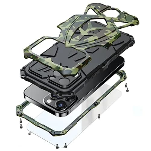Lunivop for iPhone 15 Pro Max Case Metal Heavy Duty Camouflage | Military Grade 6.7'' thumbnail 1