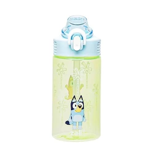Zak Designs Bluey Sage 16oz (473ml) Leak-Proof Straw Kids Water Bottle | BPA-Free PP Plastic thumbnail 1