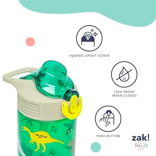 Zak Designs Bluey Sage 16oz (473ml) Leak-Proof Straw Kids Water Bottle | BPA-Free PP Plastic thumbnail 6