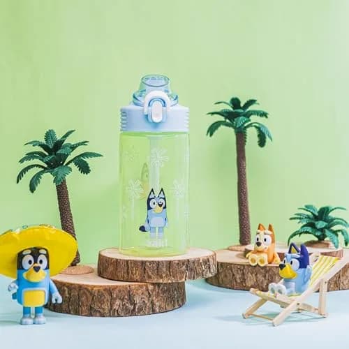 Zak Designs Bluey Sage 16oz (473ml) Leak-Proof Straw Kids Water Bottle | BPA-Free PP Plastic thumbnail 3