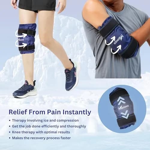 MEDVICE Knee Ice Pack Wrap with Cold Compression for Pain Relief, Swelling & Inflammation | 25.4 oz (720 g) thumbnail 5
