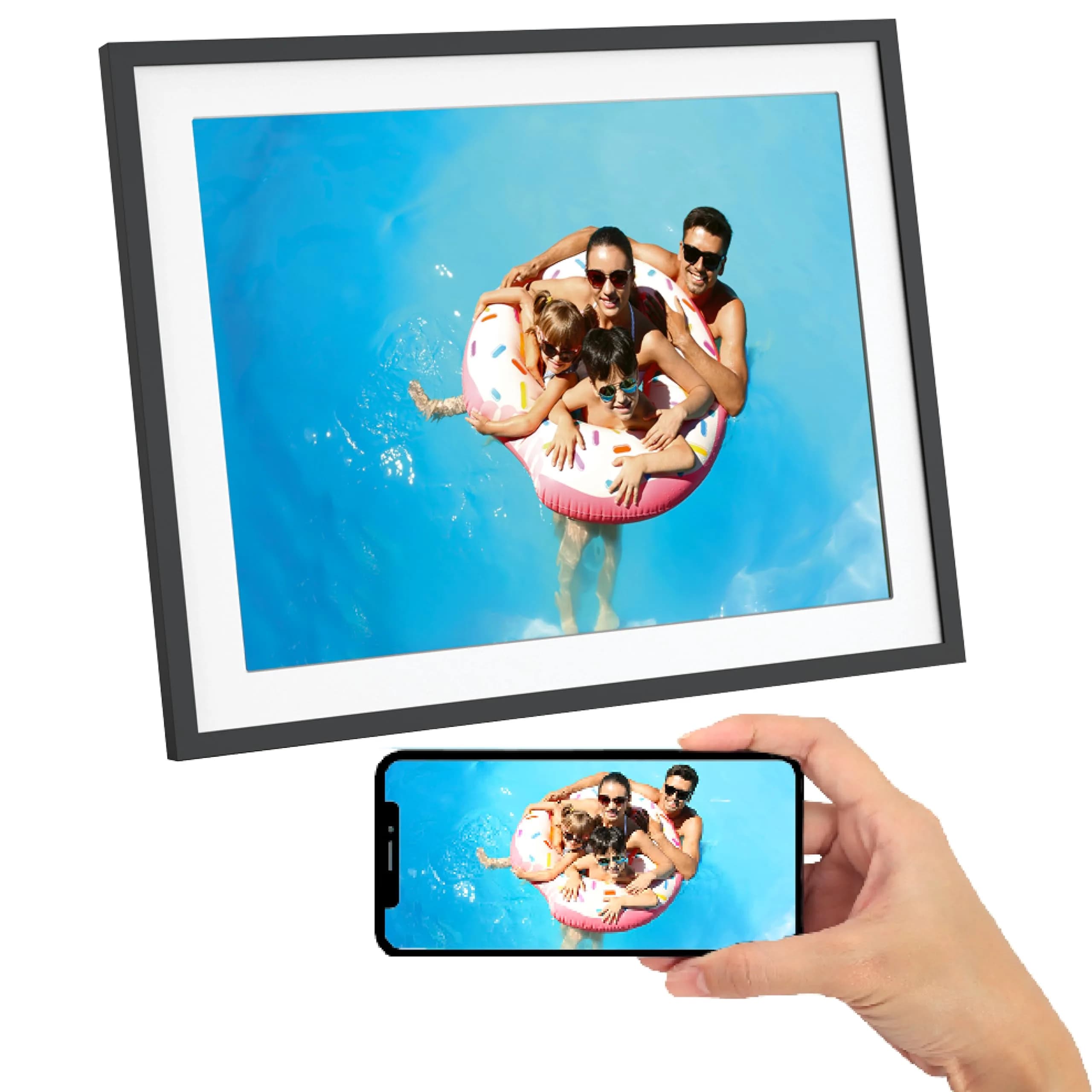 AgfaPhoto WiFi Frameo Digital Picture Frame, 17 Inch Touchscreen Display with 32GB Storage