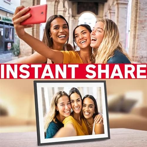 AgfaPhoto WiFi Frameo Digital Picture Frame, 17 Inch Touchscreen Display with 32GB Storage thumbnail 6