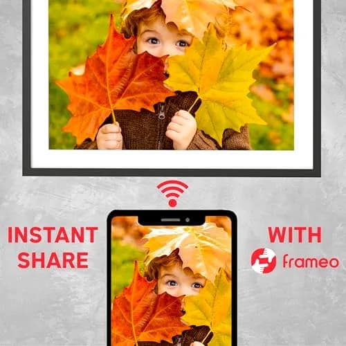 AgfaPhoto WiFi Frameo Digital Picture Frame, 17 Inch Touchscreen Display with 32GB Storage thumbnail 2