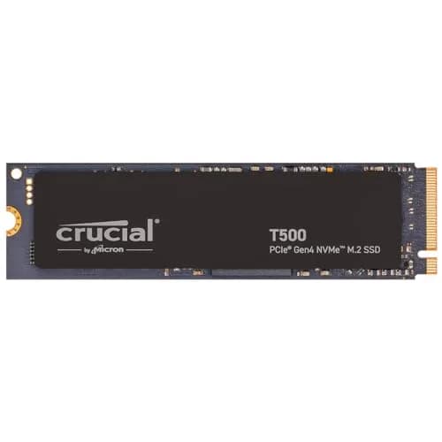 Crucial T500 500GB PCIe Gen4 NVMe SSD M.2 2280 Internal SSD | Up to 7,200MB/s Read, 5,700MB/s Write thumbnail 1