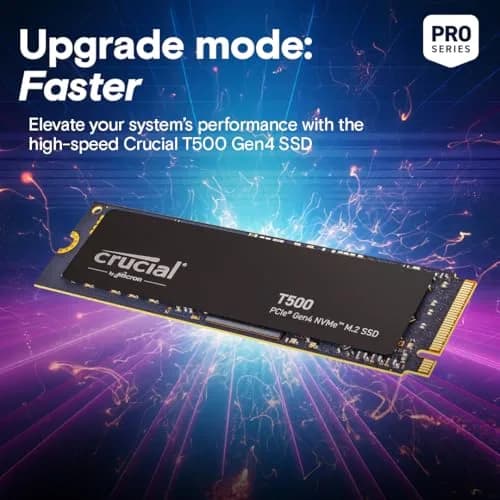 Crucial T500 PCIe Gen4 NVMe 2TB SSD | Up to 7,400MB/s, TLC NAND, Compatible with Laptop & Desktop thumbnail 6
