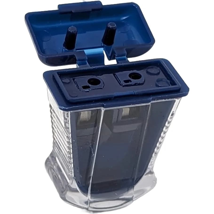 June Gold 2.0 mm Pencil Sharpener for Graphite or Color Leads (2 Pack, Blue) | Sharpens Leads & Catches Dust - view 2
