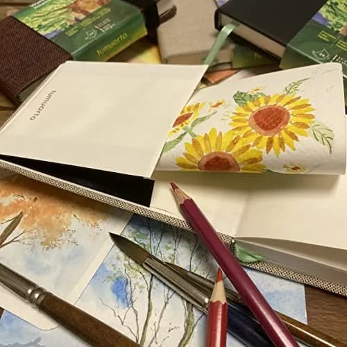 tumuarta Watercolor Journal 3.5x5.5” | 140 LB Cotton Paper, Cold Press, 24 Sheets thumbnail 6