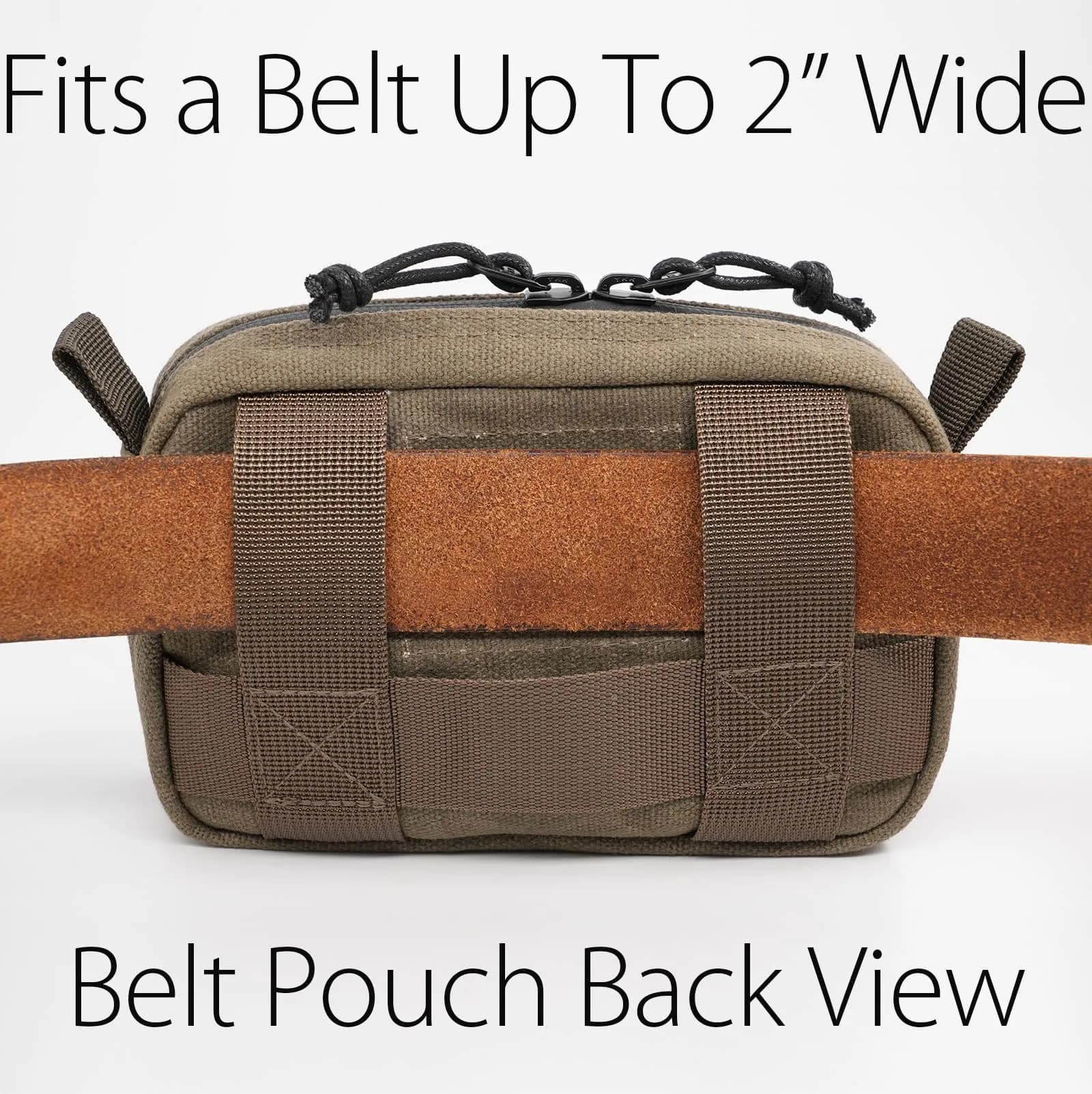 diodrio Waxed Canvas Belt Pouch Medium | Water Resistant EDC Bag for Men & Women - view 6