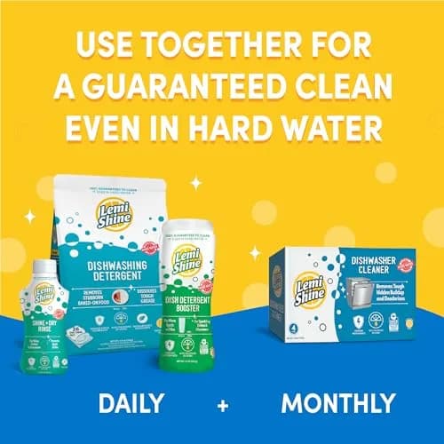 Lemi Shine Natural Dish Detergent Booster - 10 oz (8 Pack) | Hard Water Stain Remover & Citric Acid Cleaner thumbnail 6