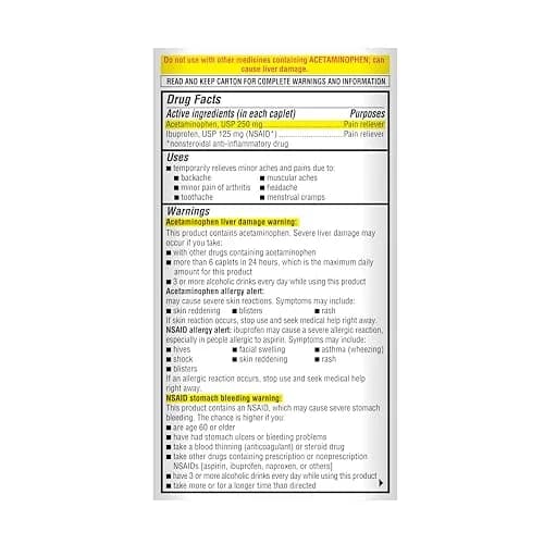 A+Health Dual Action Back Pain Relief Caplets 144 ct | Acetaminophen & Ibuprofen for Fast Relief thumbnail 7