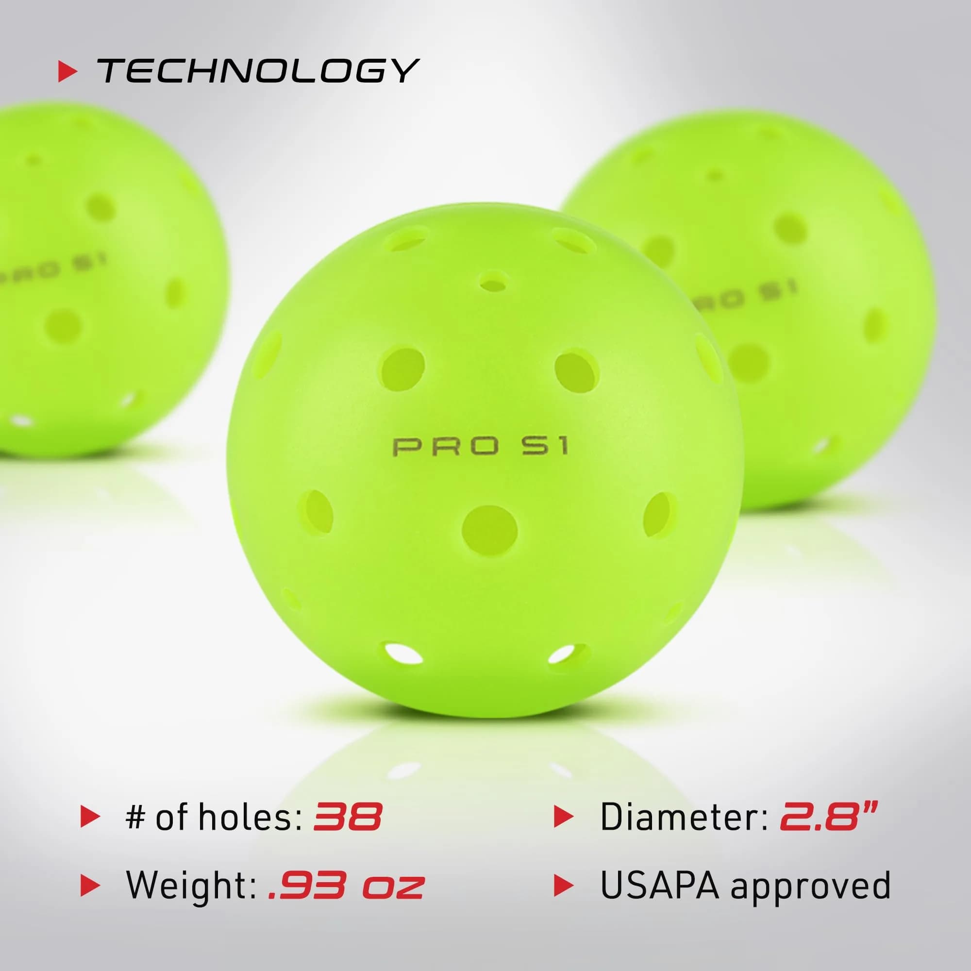 Selkirk Sport Pro S1 Outdoor Pickleball Balls (12 Pack) | USAPA Approved for Tournament Play - view 6