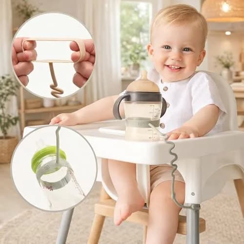 Andy Bear Silicone Toy Straps for Baby 6 Pack | Food Grade & BPA-Free for Strollers & High Chairs thumbnail 6