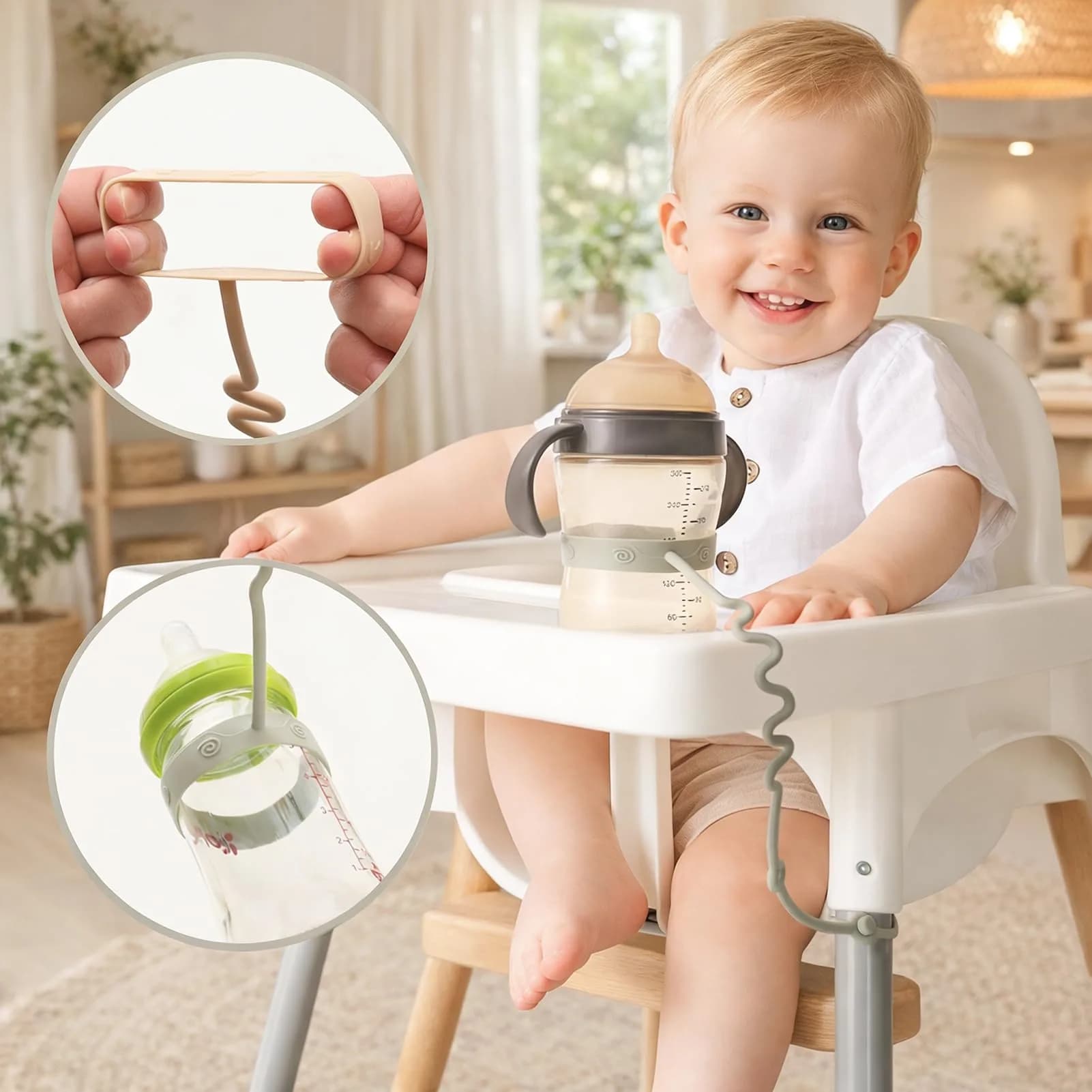 Andy Bear Silicone Toy Straps for Baby 6 Pack | Food Grade & BPA-Free for Strollers & High Chairs - view 6
