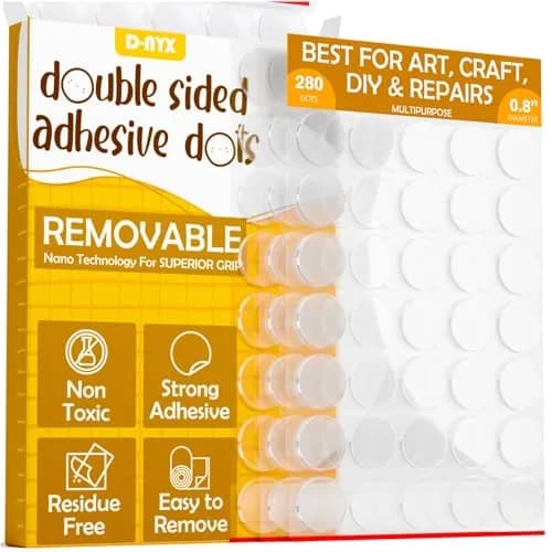 D-NYX Clear Adhesive Tape Dots 280 Count | Double-Sided, Removable, Waterproof thumbnail 9