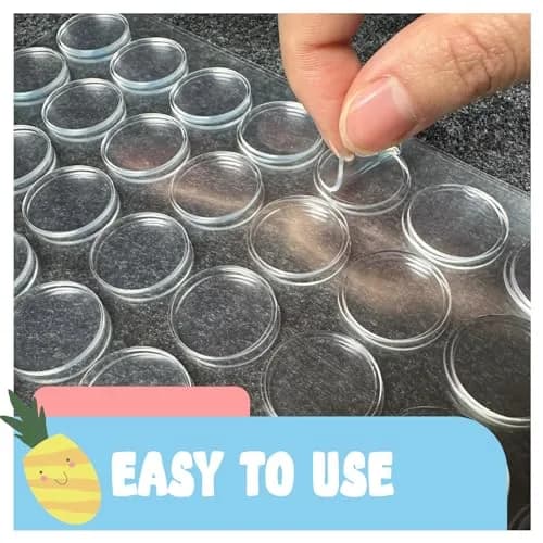 D-NYX Clear Adhesive Tape Dots 280 Count | Double-Sided, Removable, Waterproof thumbnail 3