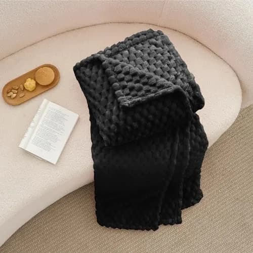 BEDELITE Black Throw Blanket for Couch, 50x60 Inches | Super Soft Cozy Fuzzy Blanket for All Seasons thumbnail 6