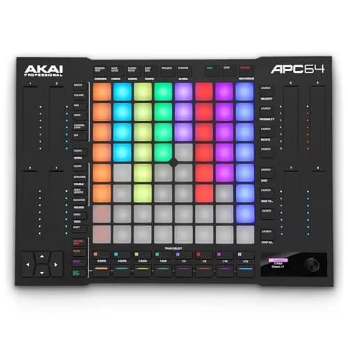 Akai Professional APC64 USB MIDI Pad Controller with 64 RGB Pads & 8 Touch Strips | Music Production & Live Performance thumbnail 1