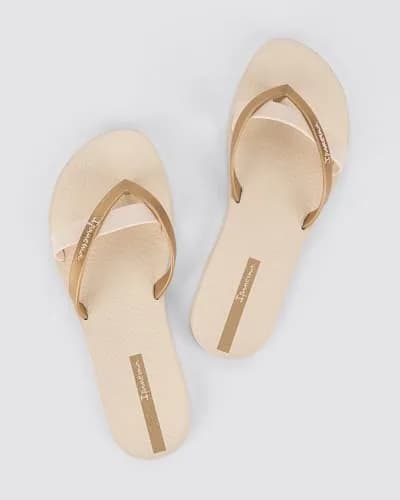 Ipanema KIREI FEM Flip Flops Beige Gold | Stylish Vegan Supportive Casual Footwear thumbnail 3