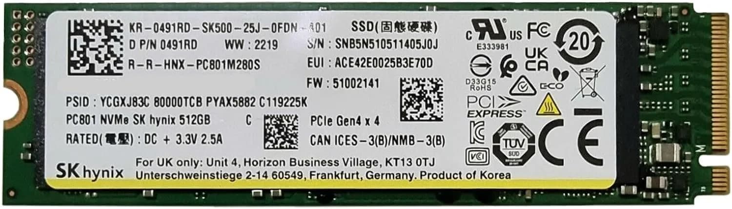 SK Hynix 512GB Gen4 M.2 2280 PCIe NVMe Internal SSD | 7000MB/s Read Speed - main product image