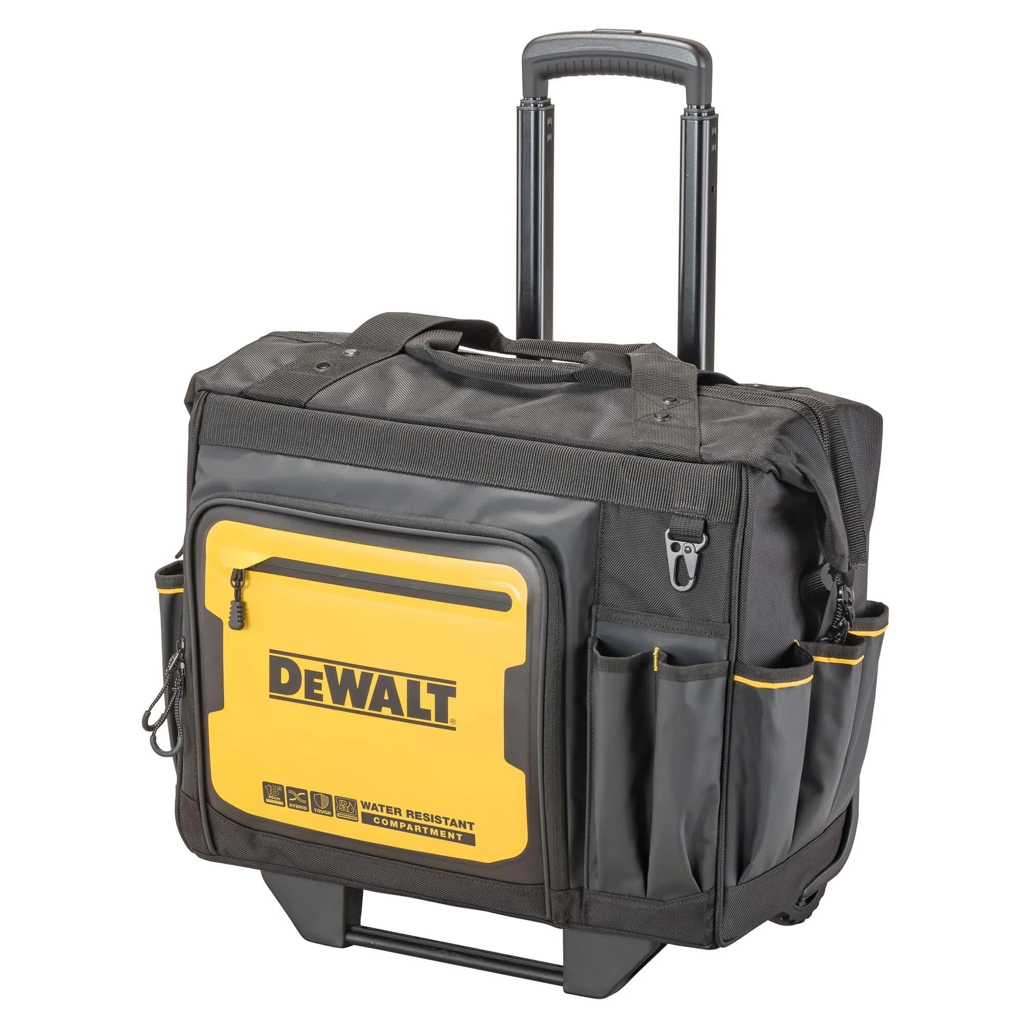 DEWALT DWST60107-1 Rolling Tool Bag 25kg | Water & Dust Resistant, 46 Pockets, Durable — Black