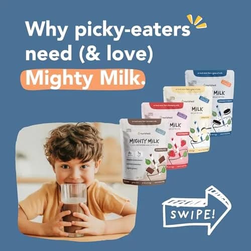 Nurished Mighty Strawberry Milk 11.1oz | Kids Daily Protein & Multivitamin with Probiotics thumbnail 5