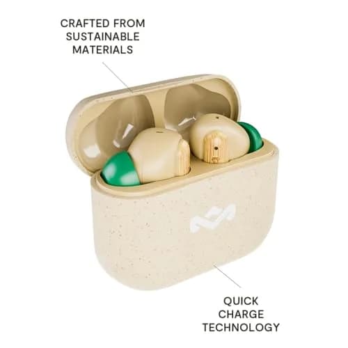 House of Marley Little Bird True Wireless Earbuds Cream | 6 Hours Playtime, USB-C Quick Charge thumbnail 7