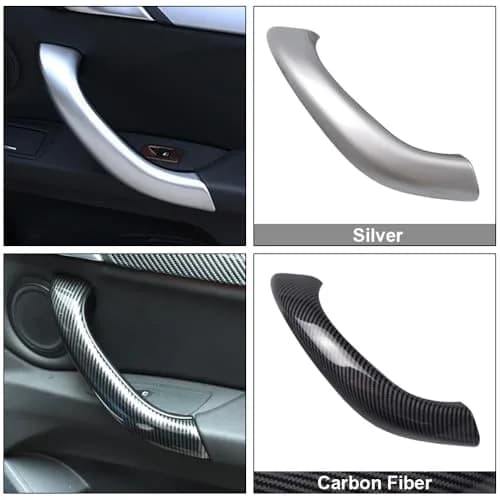 Kakulkomen Carbon Fiber Interior Door Panel Handle Pull Outer Cover Trim Replacement for BMW X1 X2 F48 F49 F39 2016-2020 (2-Piece Set) thumbnail 8