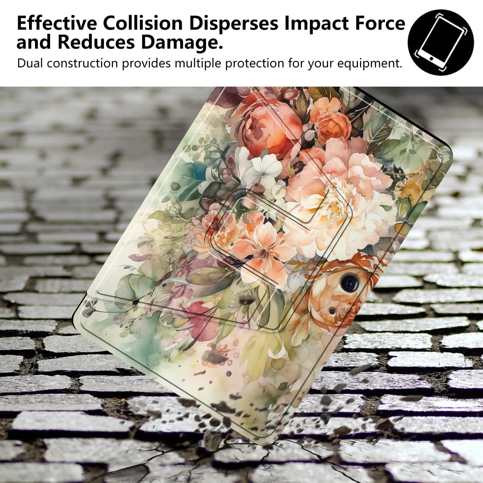 RMJKXQZG Microsoft Surface Pro Case with Soft TPU Buffer, PU Leather Cover, 360 Swivel Stand, Auto Wake/Sleep, Shockproof Flowers in Full Bloom | 12.3 Inch thumbnail 6