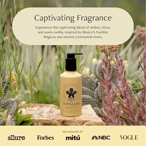 Nopalera Dulce de Cuerpo Cactus Cream Moisturizing Body Lotion 8 oz | Vegan, Prickly Pear Oil, Amber, Vanilla thumbnail 8