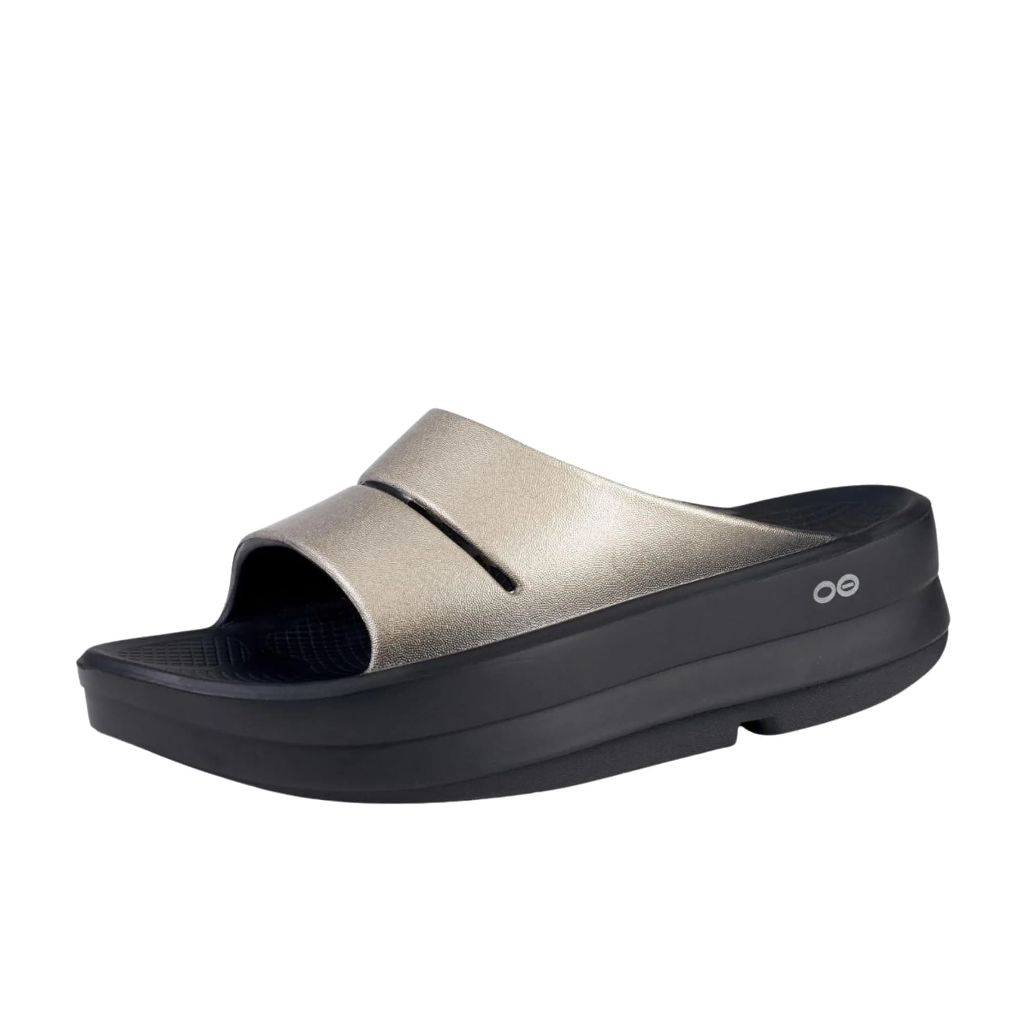 OOFOS Women's OOahh Luxe Sports Sandals, latte, 23.0 cm | Impact-Absorbing Recovery Footwear