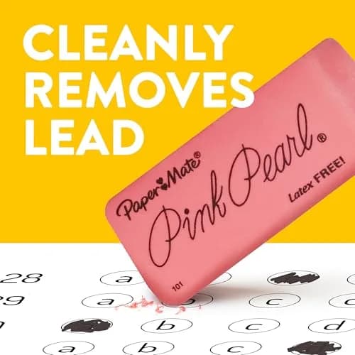 Paper Mate Pink Pearl Erasers, Large, Pack of 36 | Smudge-Resistant & Precise thumbnail 4