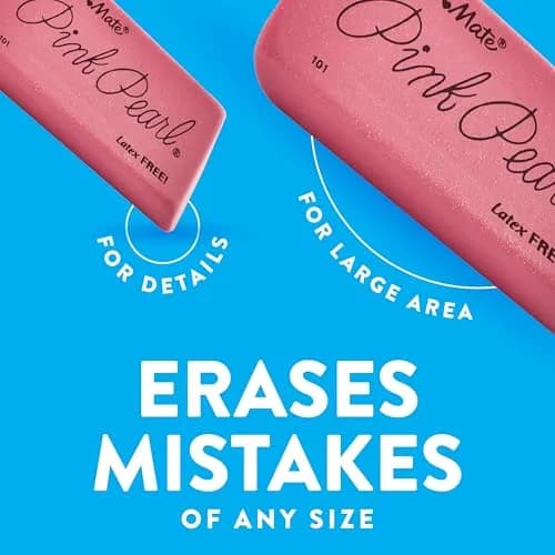 Paper Mate Pink Pearl Erasers, Large, Pack of 36 | Smudge-Resistant & Precise thumbnail 6
