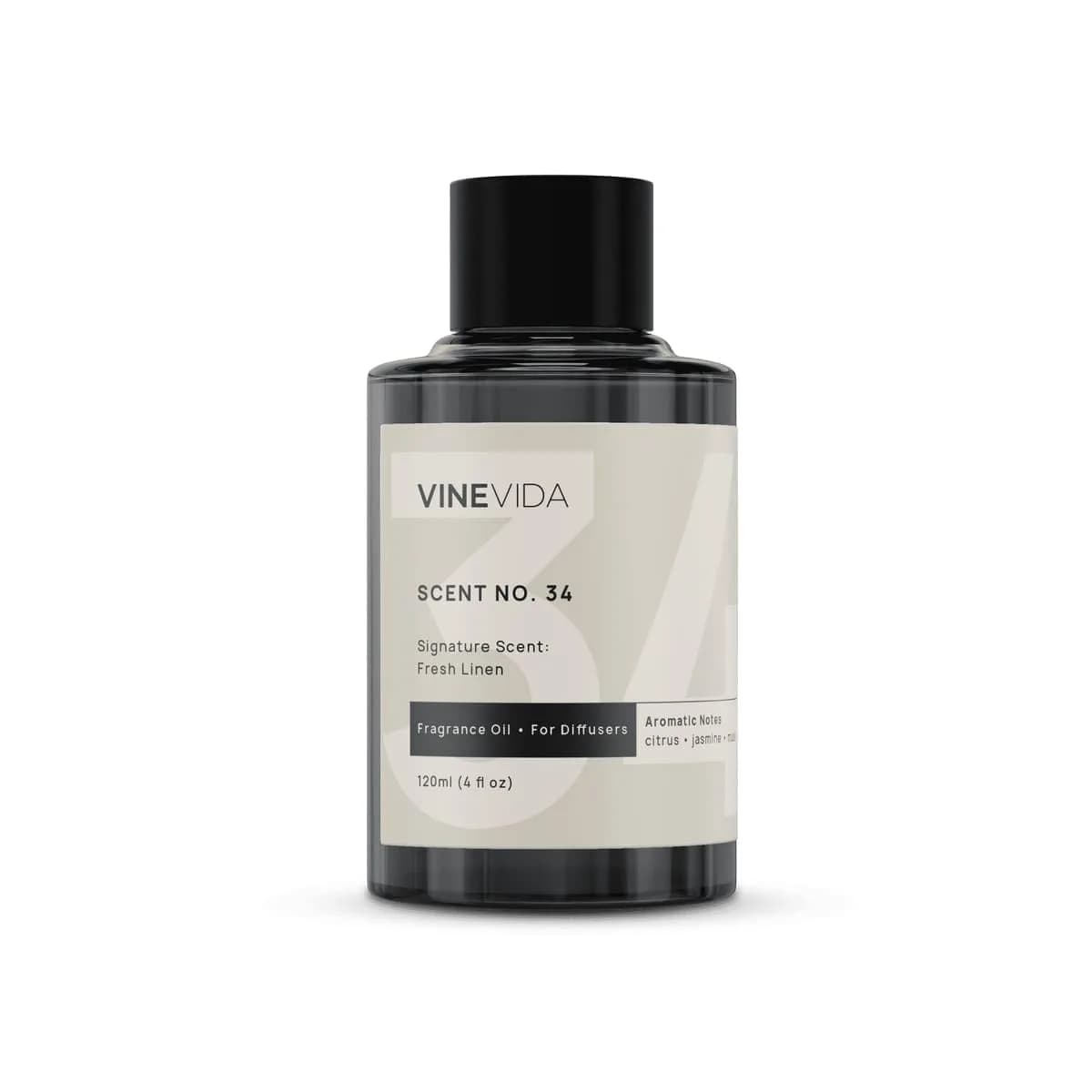 VINEVIDA Cashmere Hotel Fragrance Diffuser Oil 4 oz | Long-Lasting Home Scent Collection — Fresh Linen / 4 Fl Oz