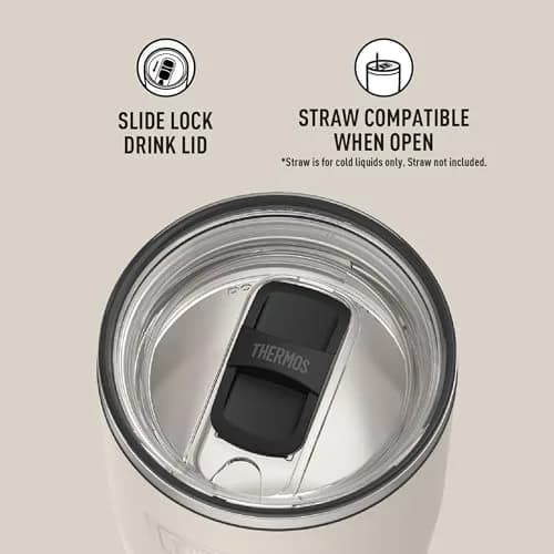 THERMOS Icon Series 24oz Stainless Steel Tumbler with Slide Lock Lid | 710ml (24 fl oz) thumbnail 4