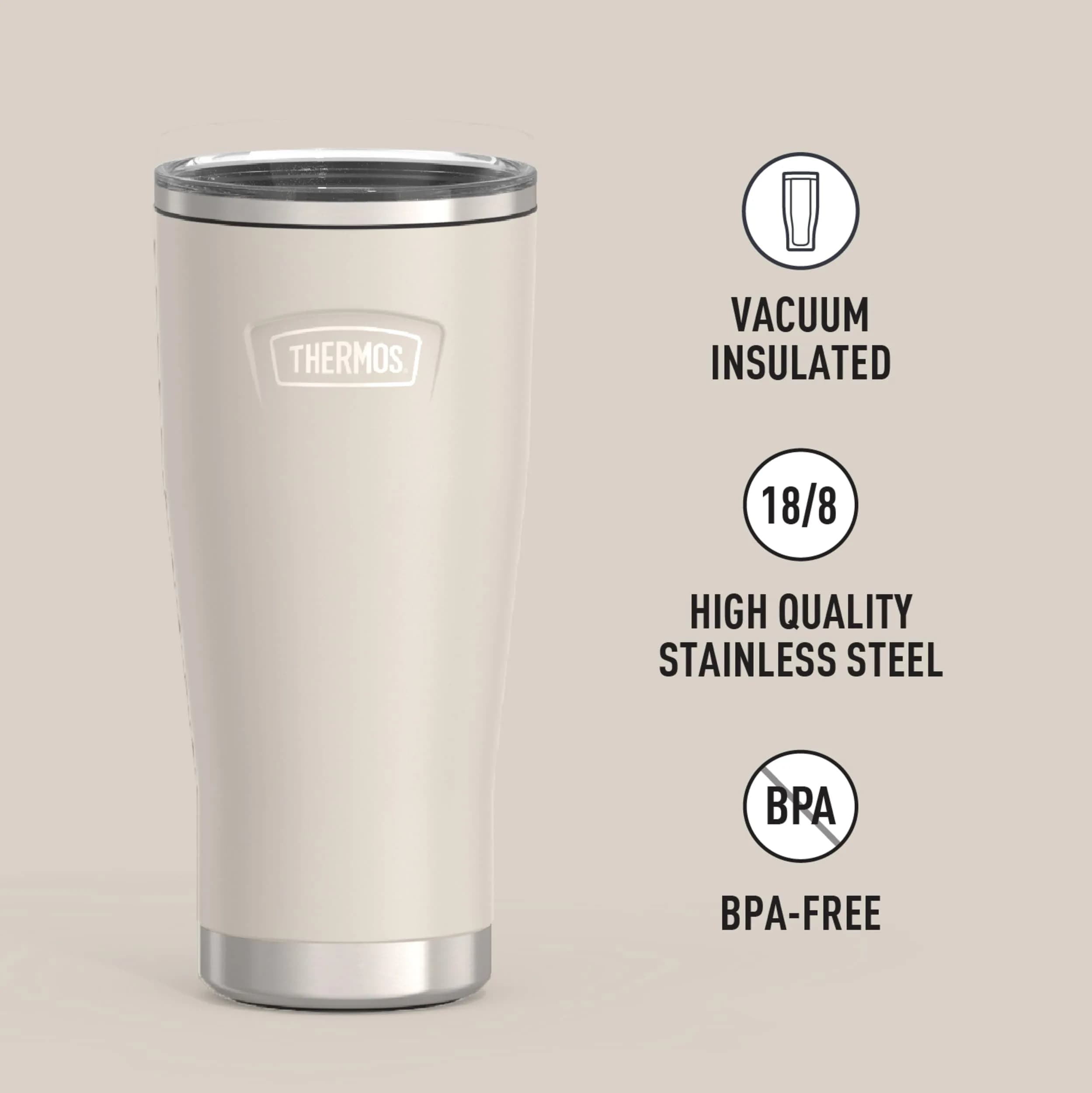 THERMOS Icon Series 24oz Stainless Steel Tumbler with Slide Lock Lid | 710ml (24 fl oz) - view 2