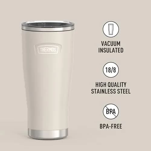 THERMOS Icon Series 24oz Stainless Steel Tumbler with Slide Lock Lid | 710ml (24 fl oz) thumbnail 2
