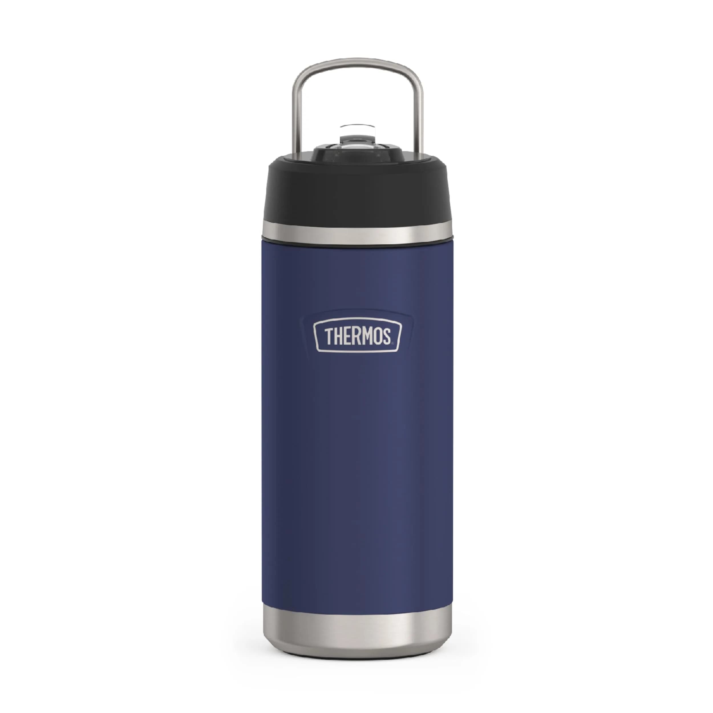 THERMOS ICON SERIES Insulated Water Bottle with Straw Lid 18oz | Keeps Drinks Cold 16H — Navy / 18 Ounces / Straw