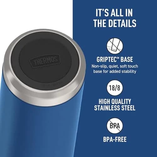 THERMOS ICON SERIES 18oz Water Bottle Navy | Vacuum Insulated with Straw Lid thumbnail 4