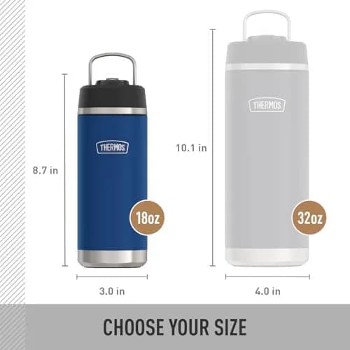 THERMOS ICON SERIES 18oz Water Bottle Navy | Vacuum Insulated with Straw Lid thumbnail 5
