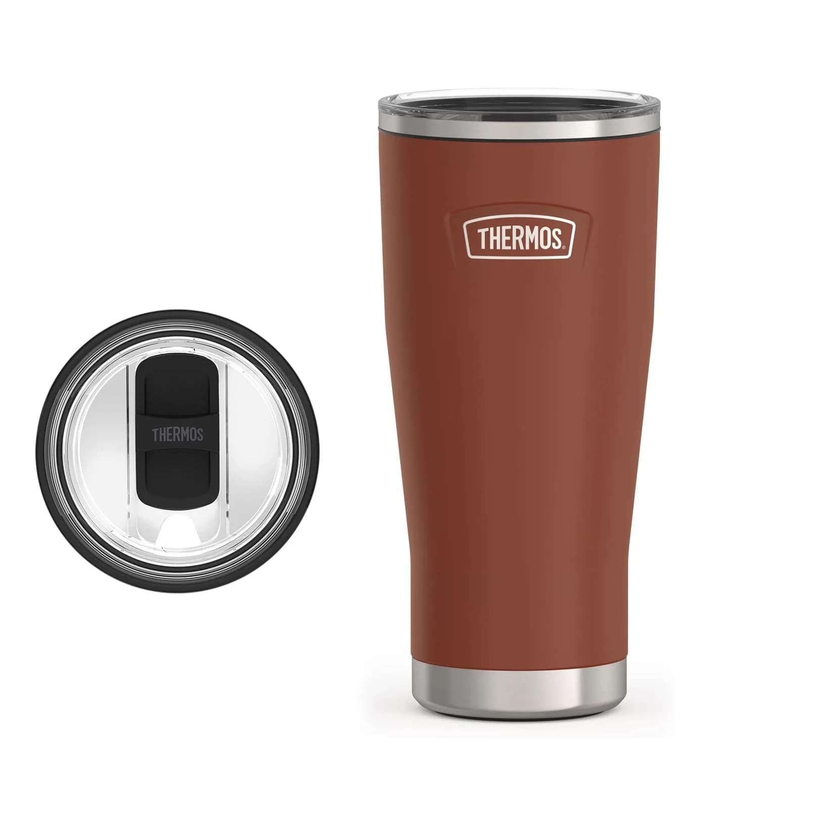 THERMOS Icon Series 24oz (680ml) Stainless Steel Tumbler with Slide Lock Lid | Griptec™ Non-Slip Base