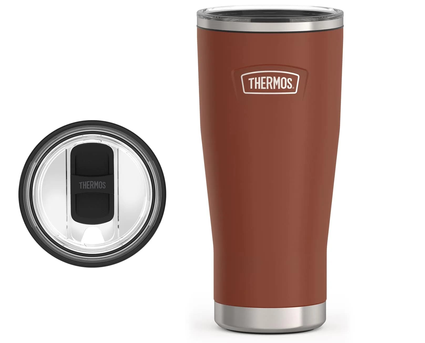 THERMOS Icon Series 24oz Stainless Steel Tumbler with Slide Lock Lid | 710ml (24 fl oz) Keeps Cold 22 Hrs - main product image